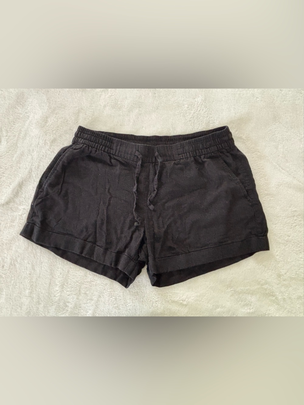 Old Navy Black Linen Shorts